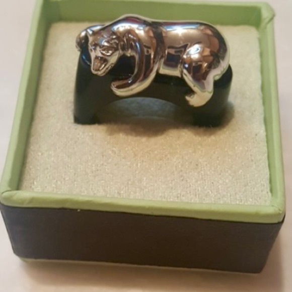 Ross Simons Jewelry - Ross-Simons Sterling Sleeping Bear Onyx Ring